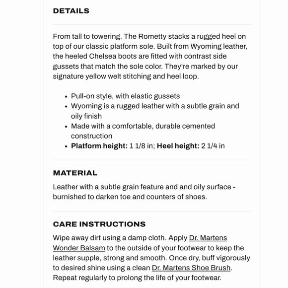 Dr. Martens Rometty Wyoming Leather Platform Chelsea Boots Brick US Women's 7 - Picture 12 of 12